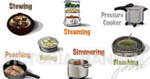 memasak bahan makanan dengan menggunakan cairan sebatas penutupi bahan makanan adalah teknik pengolahan